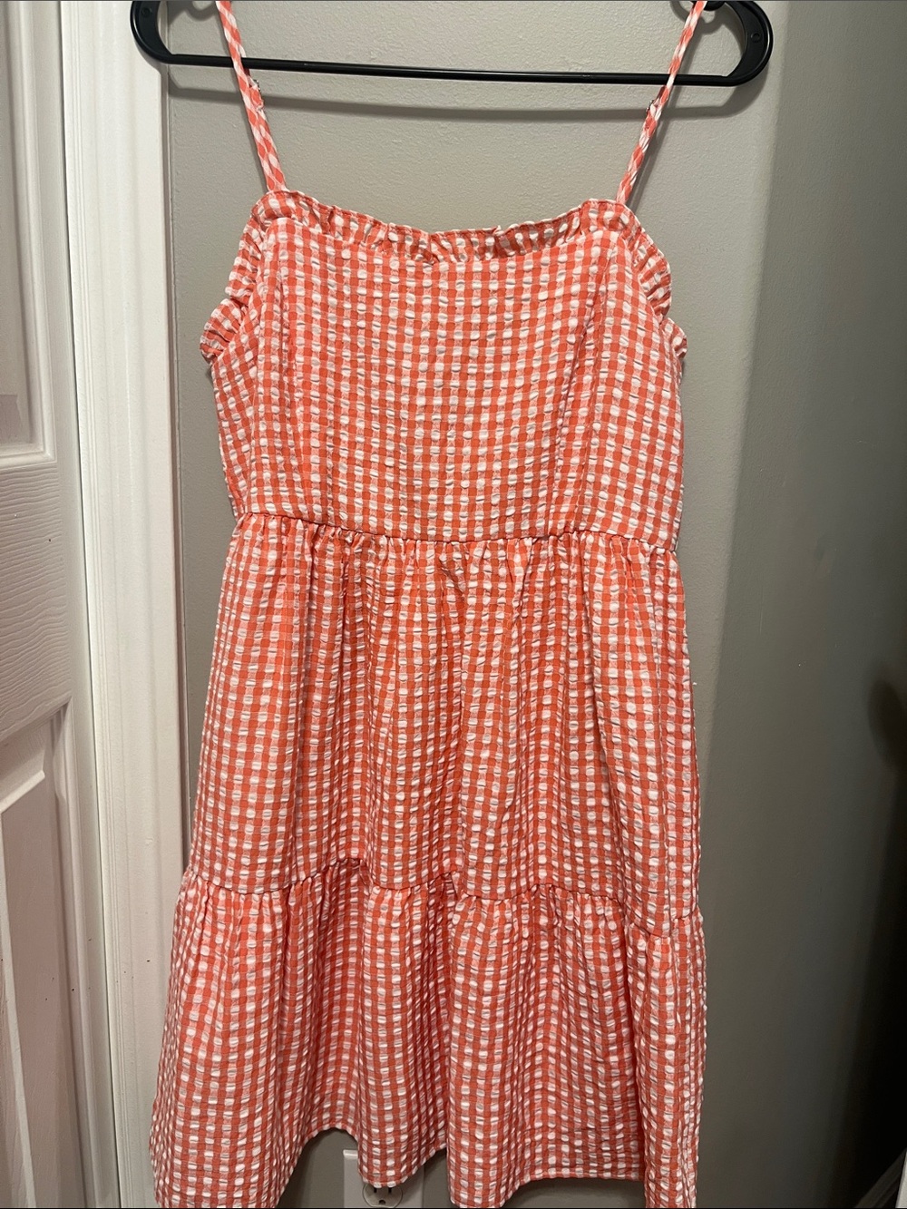 wild fable Coral and White Gingham Sundress